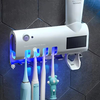 Toothbrush Sanitizer, Portable Rechargeable Wall-Mounted Toothbrush Holder with Auto Shut-off, Toothbrush Sterilizer.