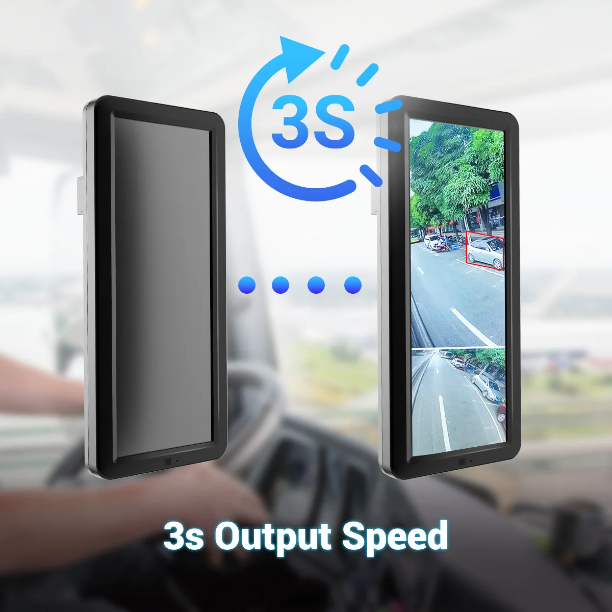 12.3 Inch HD Electronic Rearview Mirror System With 2 X AHD Inputs