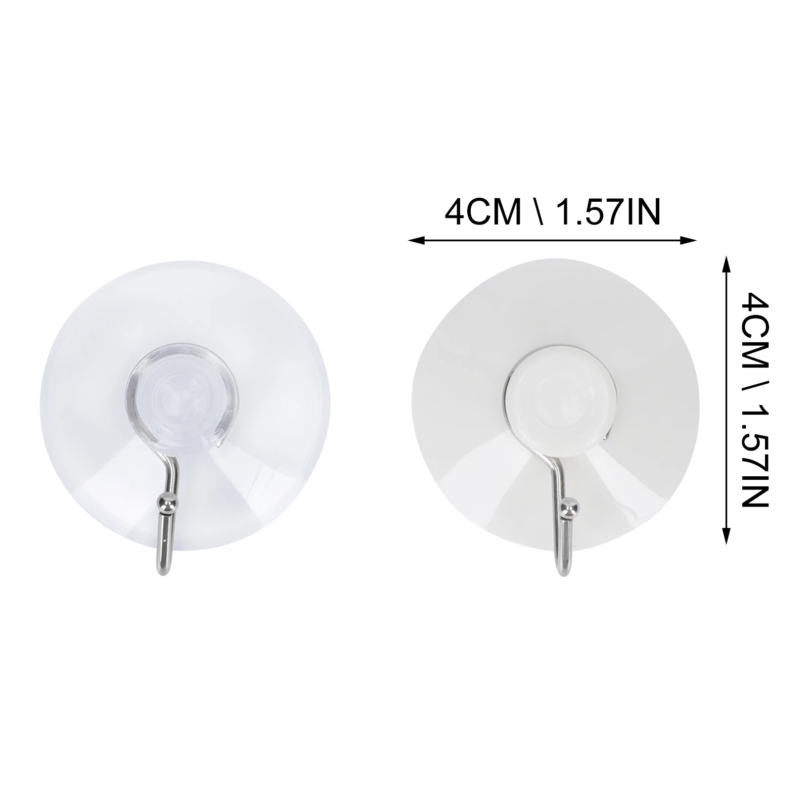 

16pcs Suction Cup Hooks PVC Strong Bearing Capacity Waterproof Wall Hangers for Kitchen Shelf Small Size