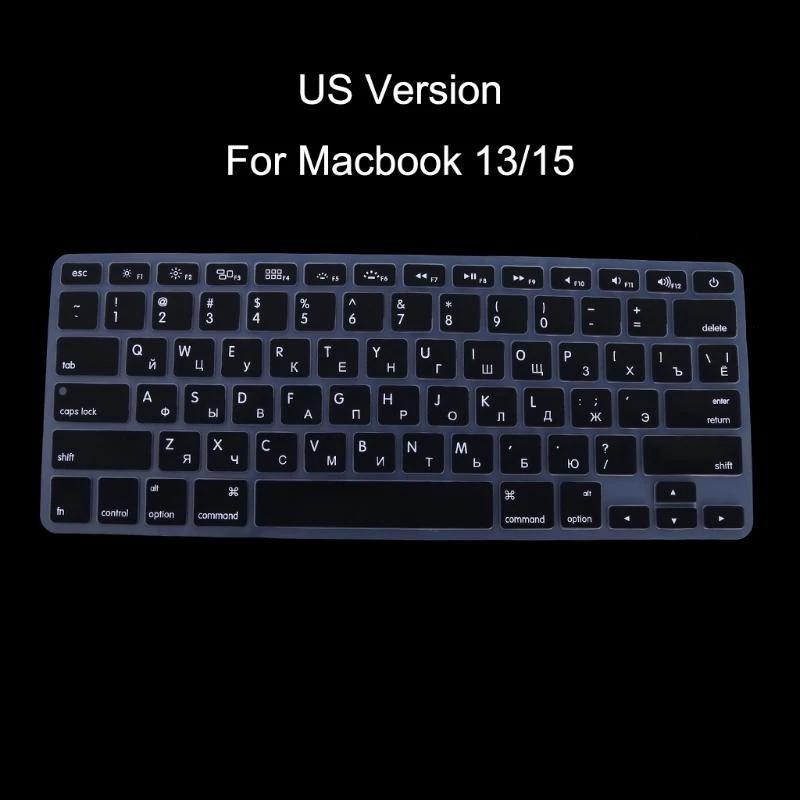 

F68C US Version Russian Keyboard Silicone Skin Cover For Macbooks Air 13'' 15''