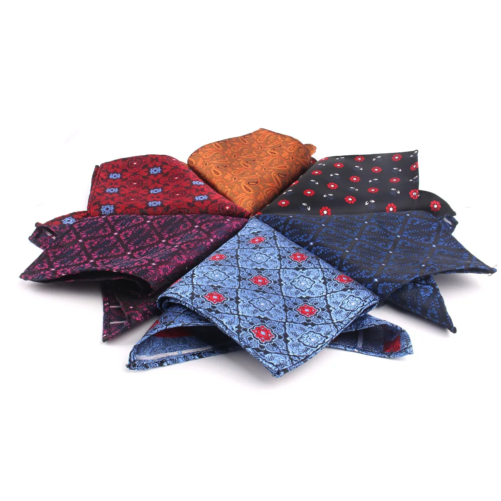 New Suits Pocket Square For Men Women Floral Woven Chest Towel Scarf Gentlemen Handkerchief Men's Suit Pocket Towel For Wedding