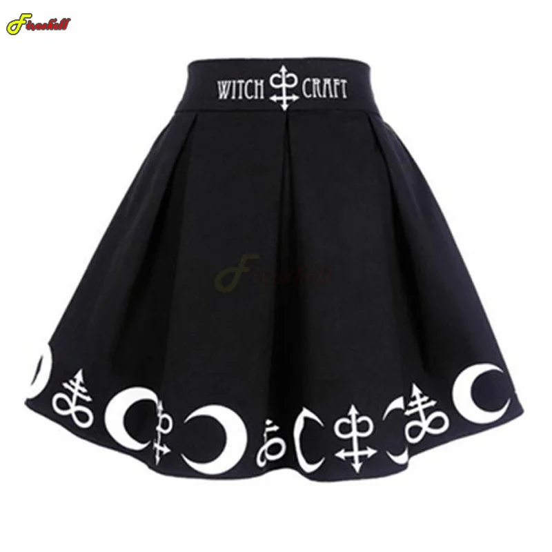 Halloween Gothic Cosplay Costumes Pleated Skirts Punk Dark Academia Aesthetic A-Line Mini Skirt for Women Y2K Streetwear