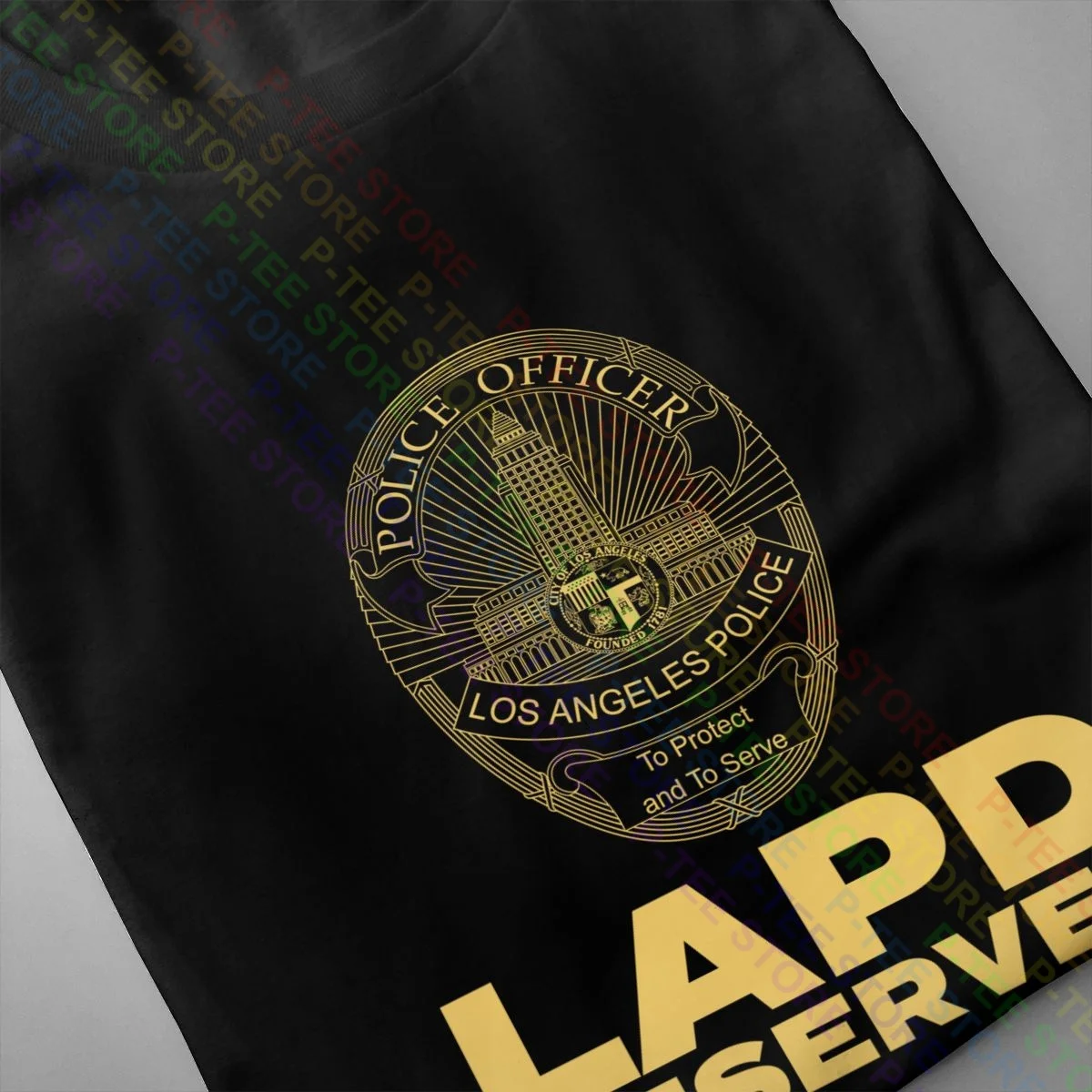 Lapd Los Angeles Police Dept Reserves Recruiting Med Lec 1St Responder Shirt T-shirt Retro Natural Tee