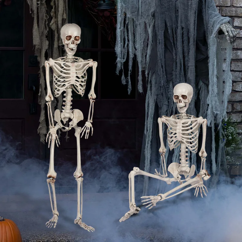 

Zonghong Halloween Big Skull Ornament Simulation Decoration Props Teaching Skeleton Man Secret Room Outdoor Escape Skeleton Ghos