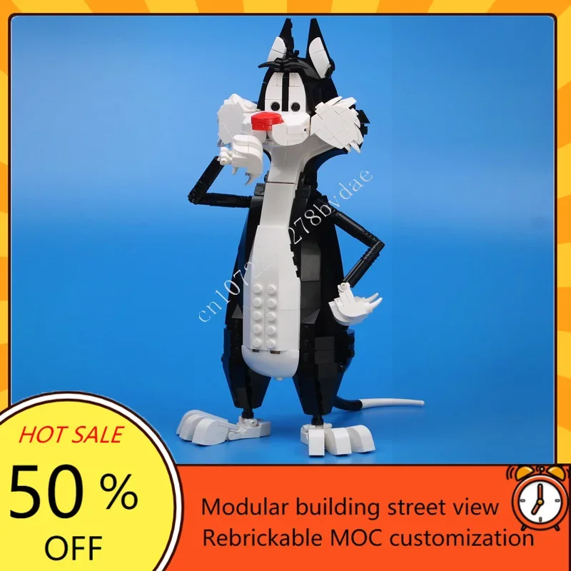 406PCS MOC Stad Dier Sylvester (Kat) s Dierentuin Schattige Huisdieren Accessoires Thuis Technische DIY Verjaardag Vrienden Kerst Speelgoed Geschenken