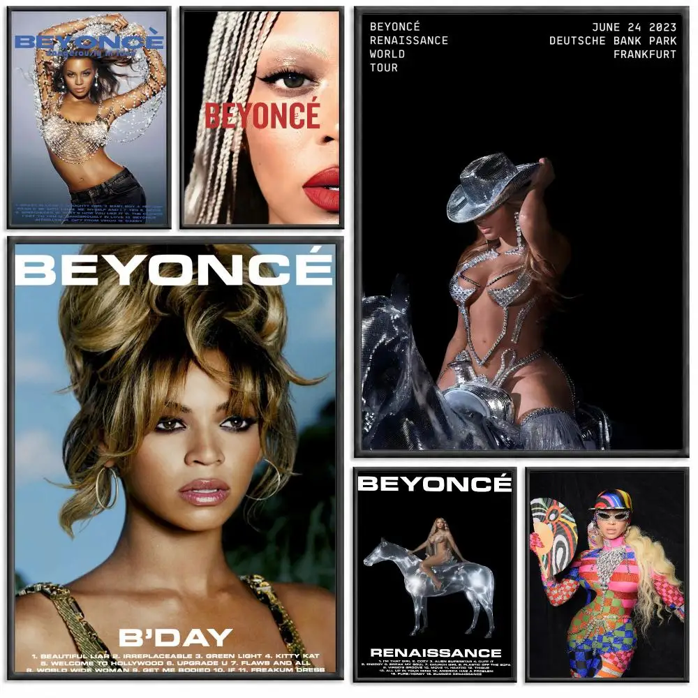 Singer B-Beyonce Renaissance Poster Modern PP Paper Wall Decorative for Cafe Office Bar Home Wall Decor Gift