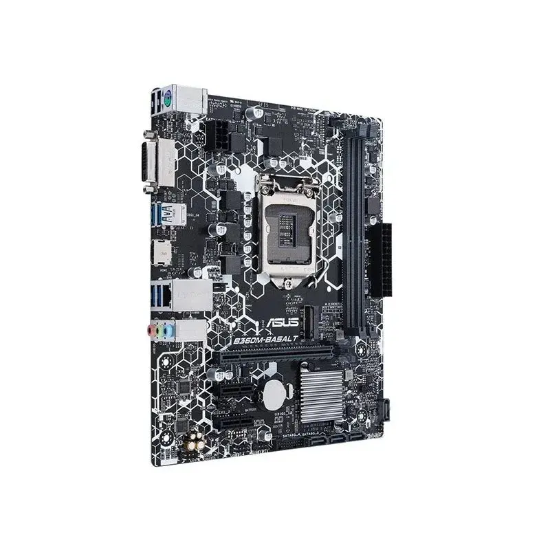 لوحة أم ASUS B360M-BASALT بمقبس LGA 1151، 4 منافذ DDR4، PCI-E 3.0، فتحتا M.2، USB3.1، HDMI، Micro ATX، تدعم معالجات الجيل الثامن والتاسع Core i7/i5/i3 - 2