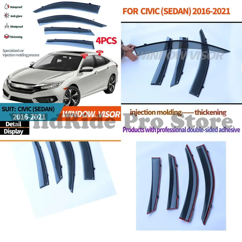 

1 set For Honda Civic Sedan Window Visors 2016-2020 CIVIC 4D