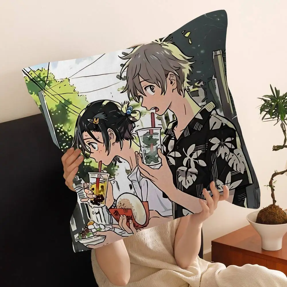 Anime Umibe No Etranger Cushion Cover Pillow Cover Decor Pillowcase Printed Cushion Case for Couch