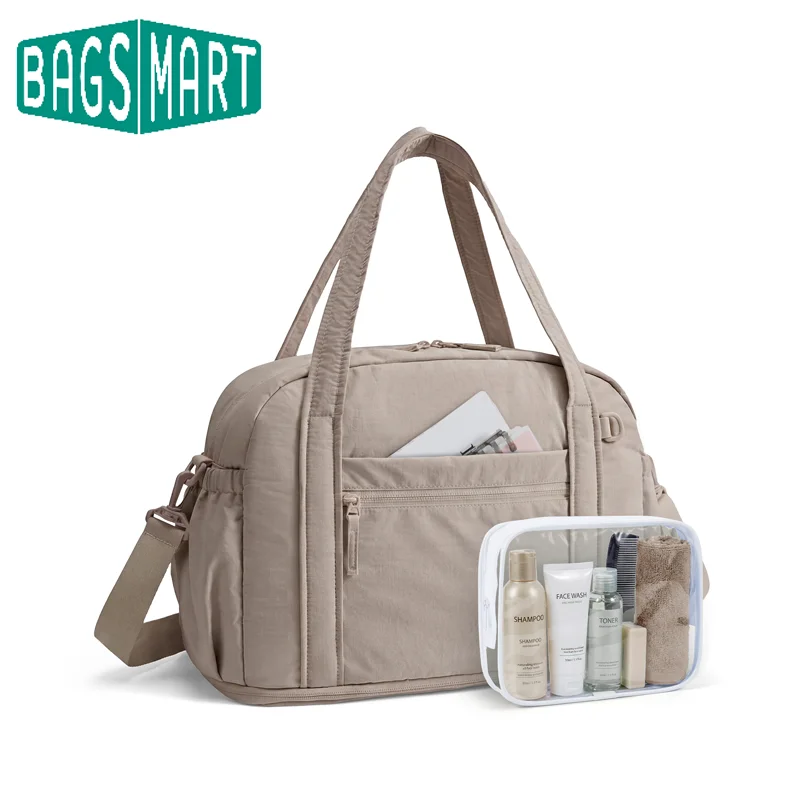 

BAGSMART Expandable Personal Item Travel Bag Lightweight Gym Bag for Women 24L Weekender Overnight Carry on Duffle Bag