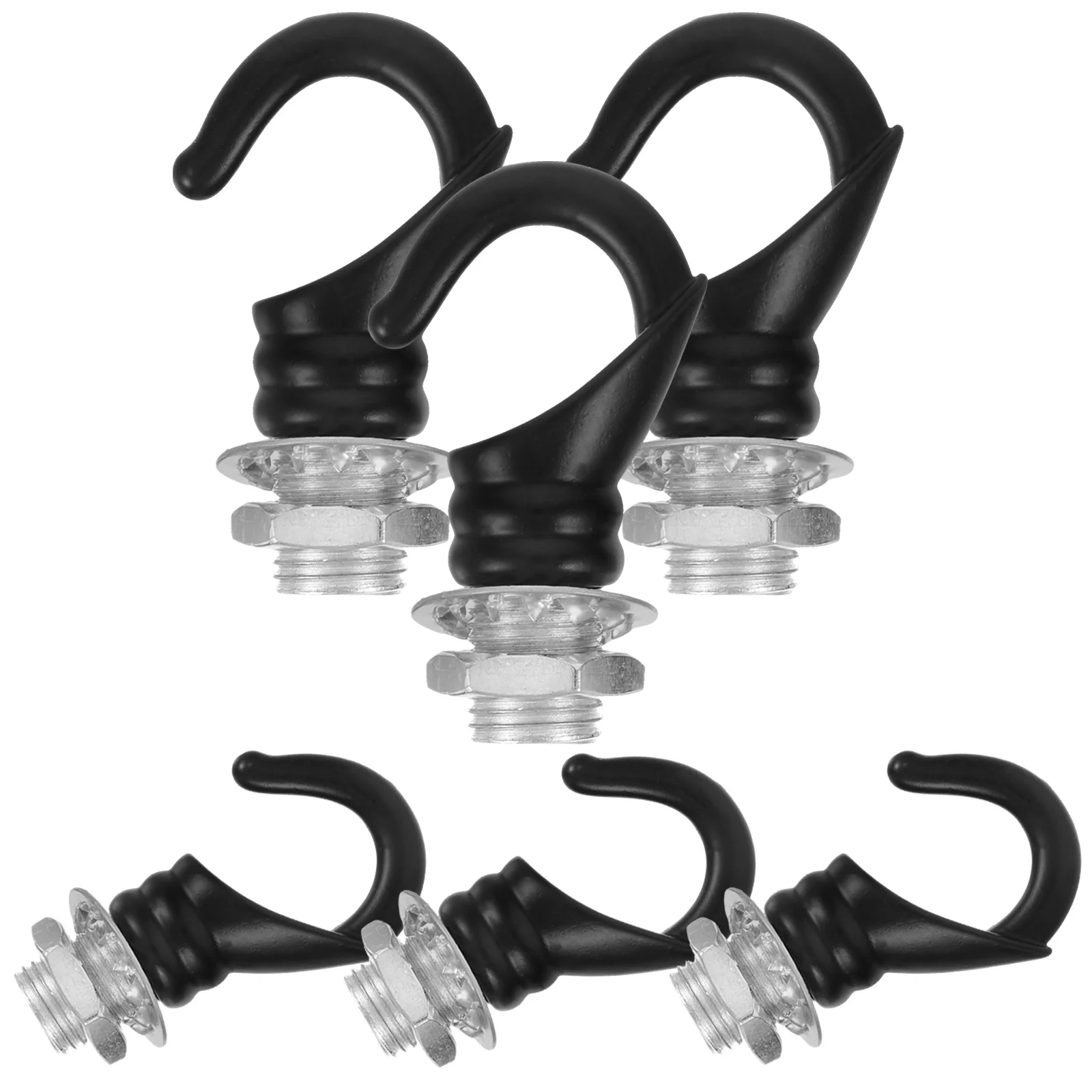 

6pcs Open Heavy Duty Ceiling Hanging Hook Ceiling Light Holder Black Metal for Hanging Lamp Fixtures Chandelier Hardware