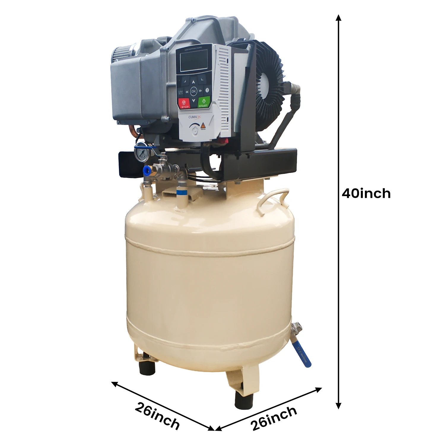 Hpdmc 230v 115psi öl freier Scroll-Kompressor 8cfm mit 10 Gallonen Tank
