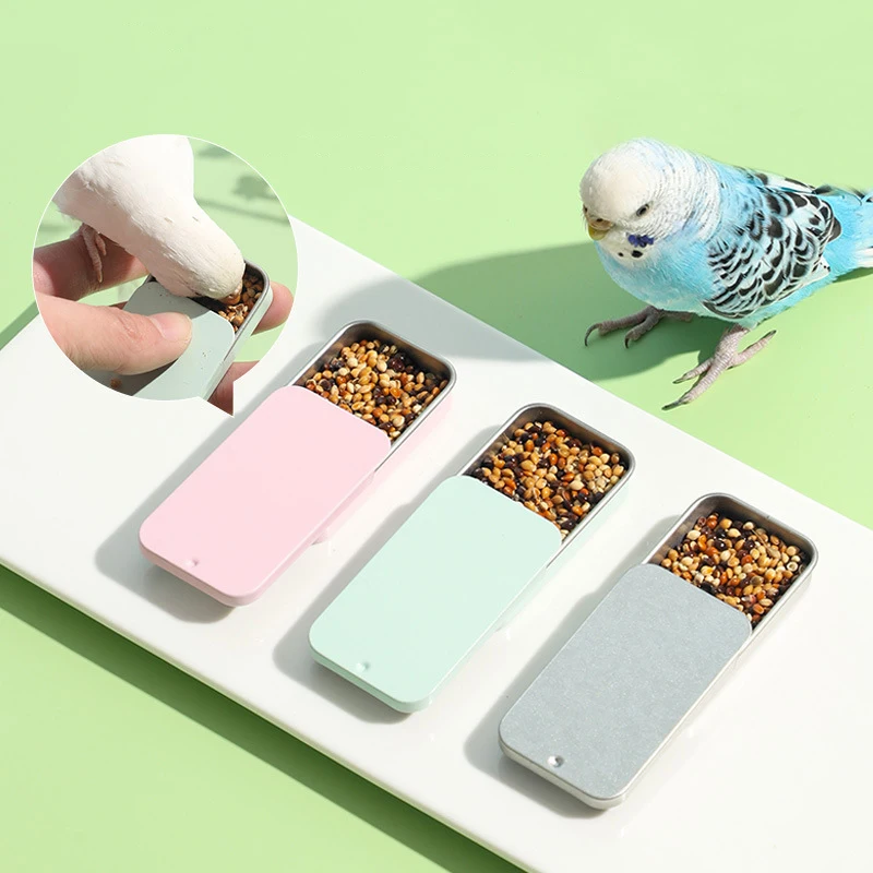 Rectangular Sliding Cover Push Pull Tin Box Candy Pills Aromatherapy Solid Ointment Drawer Type Small Iron Bird Training Tools