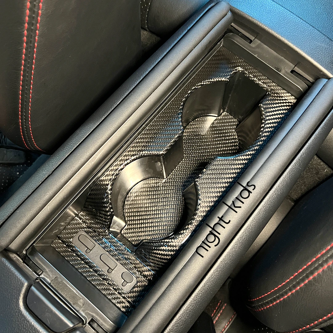 Night Kids for 2022+ Toyota GR86 Subaru BRZ Carbon Fiber Armrest Box Interior Trim Sticker GR86 BRZ Dry Carbon Interiors