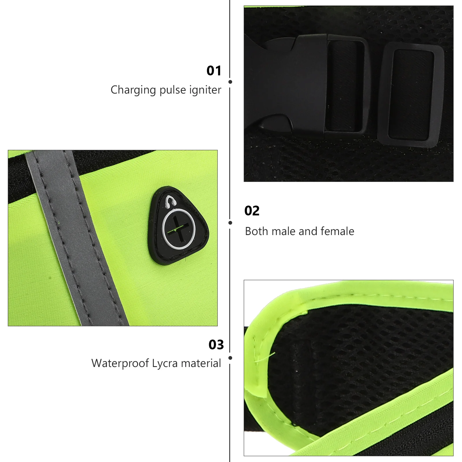 

1Pcs Running Waist Bag Waterproof Adjustable Sports Waist Pack with Reflective Strip for Night Running Comfortable Ergonomic