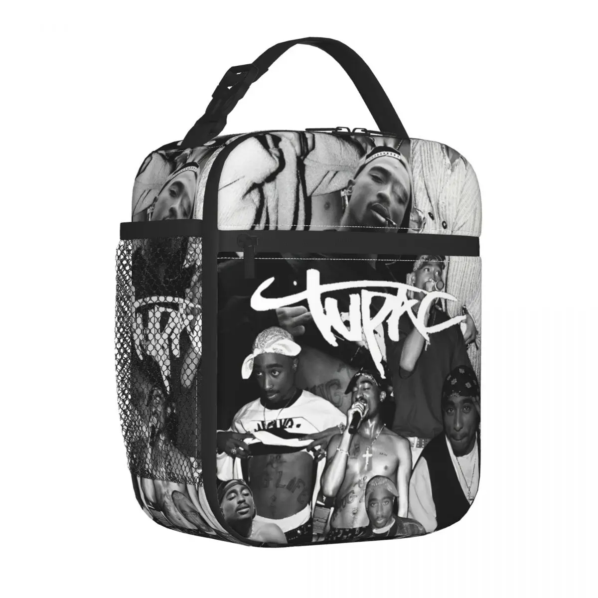 Tupac Insulated Lunch Bag Large 2pac Hip Hop Reusable Cooler Bag Tote Lunch Box Beach Travel Girl Boy