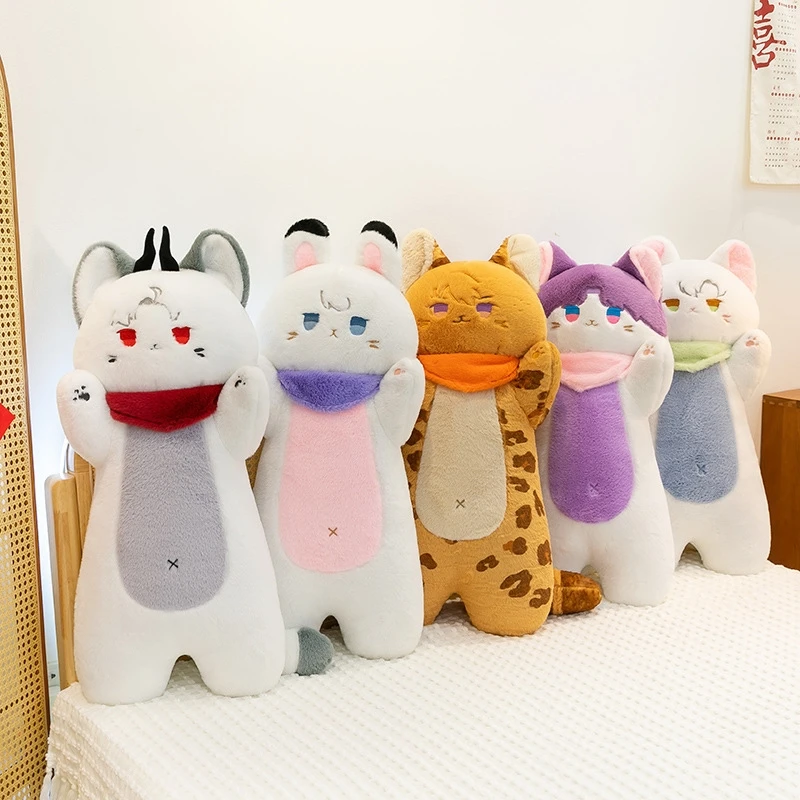

Love And Deepspace Long Cat Plush Pillow Cute Cartoon Cat Plush Doll Soft Animal Pillow Cushion Kids Gift Sofa Bed Decor Toy