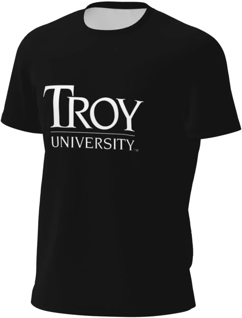 Troy University Men'S Crew Neck T-Shirt, Dry Moisture Wicking, Breathable Mesh Short Sleeve