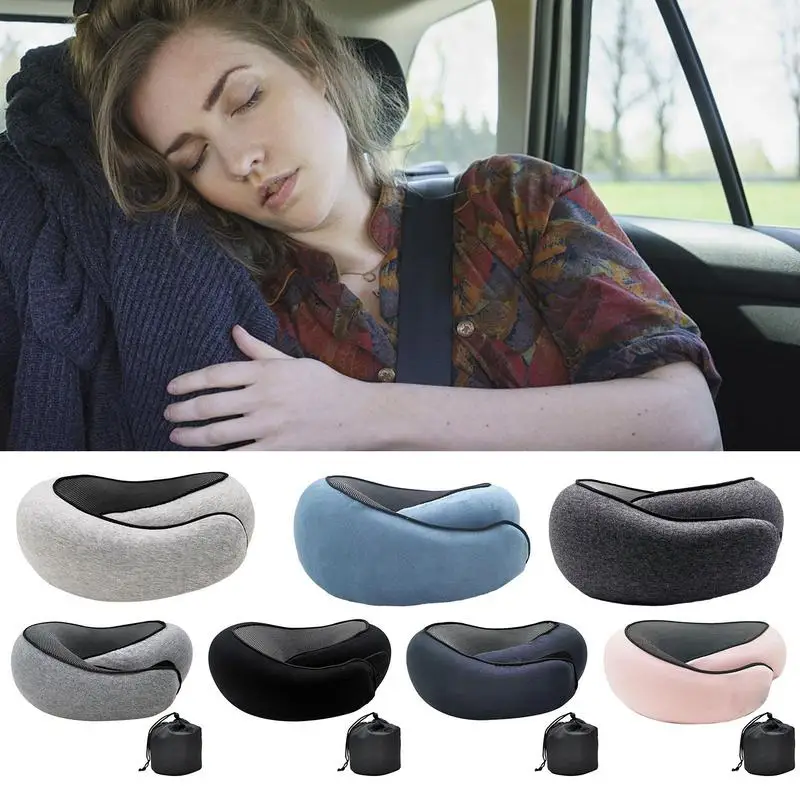 Memory Foam Neck Pillow Cervical Vertebra Travel Portable Noon Break Aircraft U Type Of Pillow Soft Noon Break Sleep Pillows