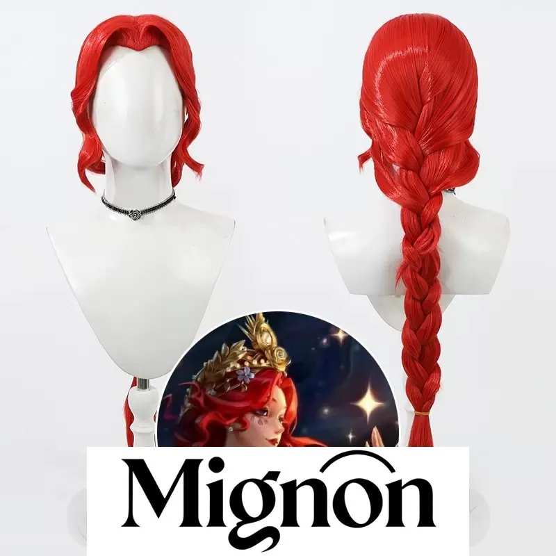 

Identity V Grace The Naiad cosplay wig new hunter red corn row widow's peak Halloween gift