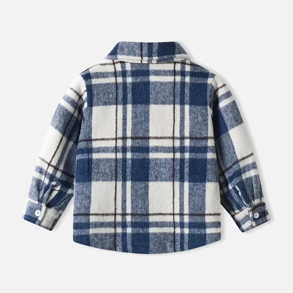 Children\'s Autumn Plaid Long Sleeved Shirt Brother & Sister Shirt Cotton College Style Thickened Shirt Boys Shirts Girls Blouse