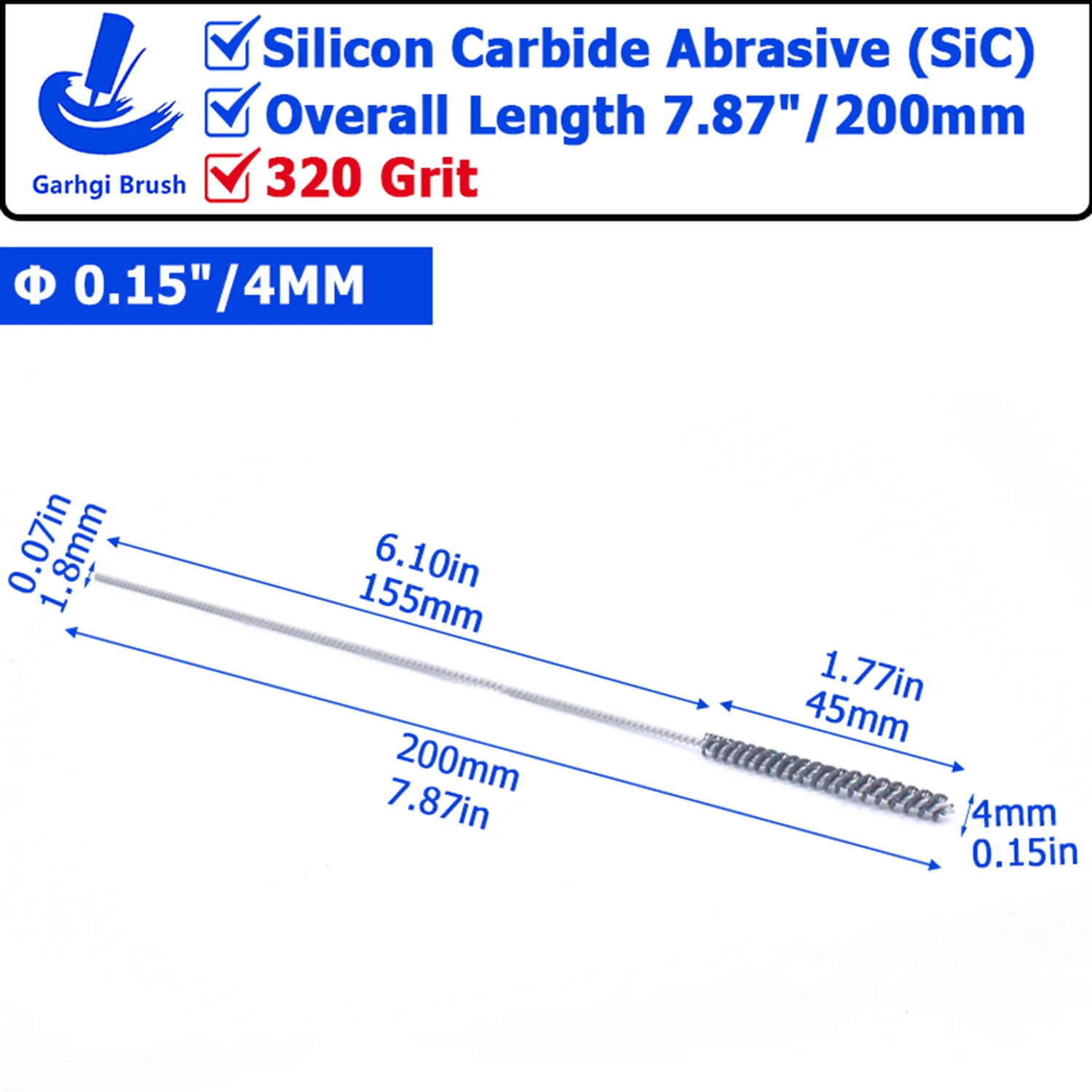 320Grit Zylinder Hone Ball Pinsel Werkzeug Siliziumkarbid Metall Motor Ventilführungen Entgraten Carbon Entfernung Crosshatching Polieren