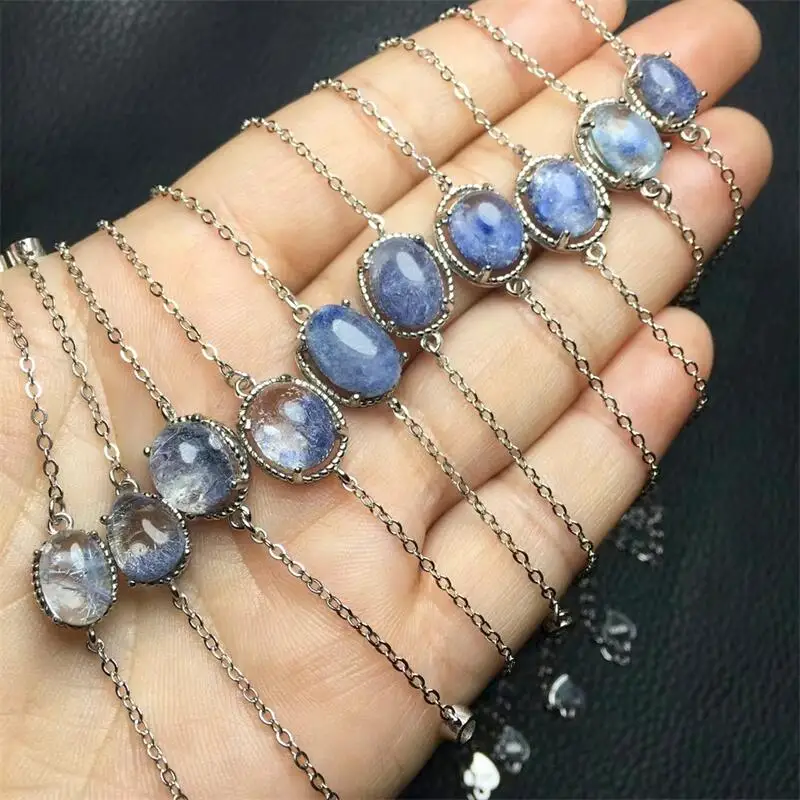 

s925 Natural Dumortierite Bracelet Crystal Temperament Fashion Women Jewelry Healing Energy Stone Birthday Gift 1PCS