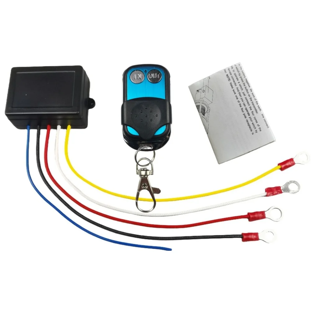 12/24V Wireless Winch Remote Control Kit Waterproof RF Controller For SUV Truck Winches Extended Range With Indicator Light