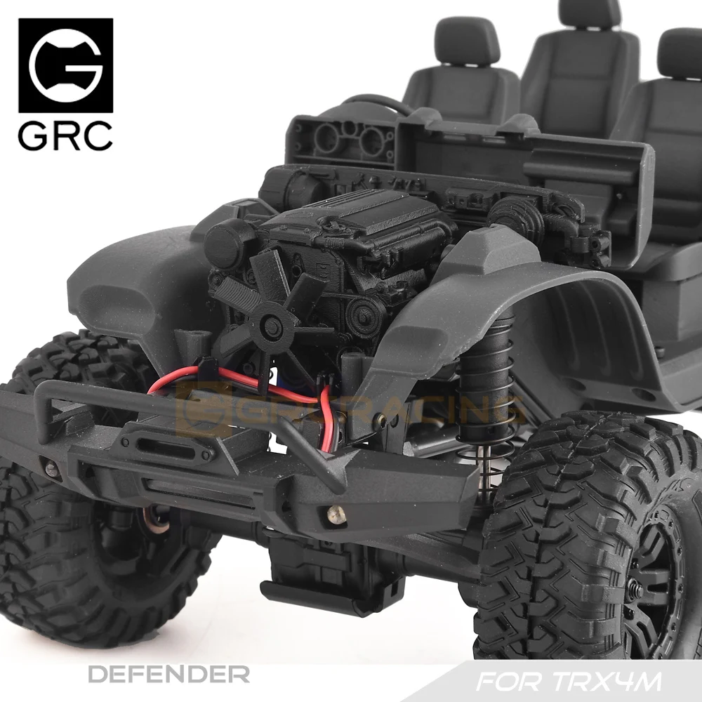 Grc G178xp Simulation Interior Mudguard Engine 3d Printing For 1/18 Rc Crawler Traxxas Trx4-m 97054 Defender Upgrade Parts