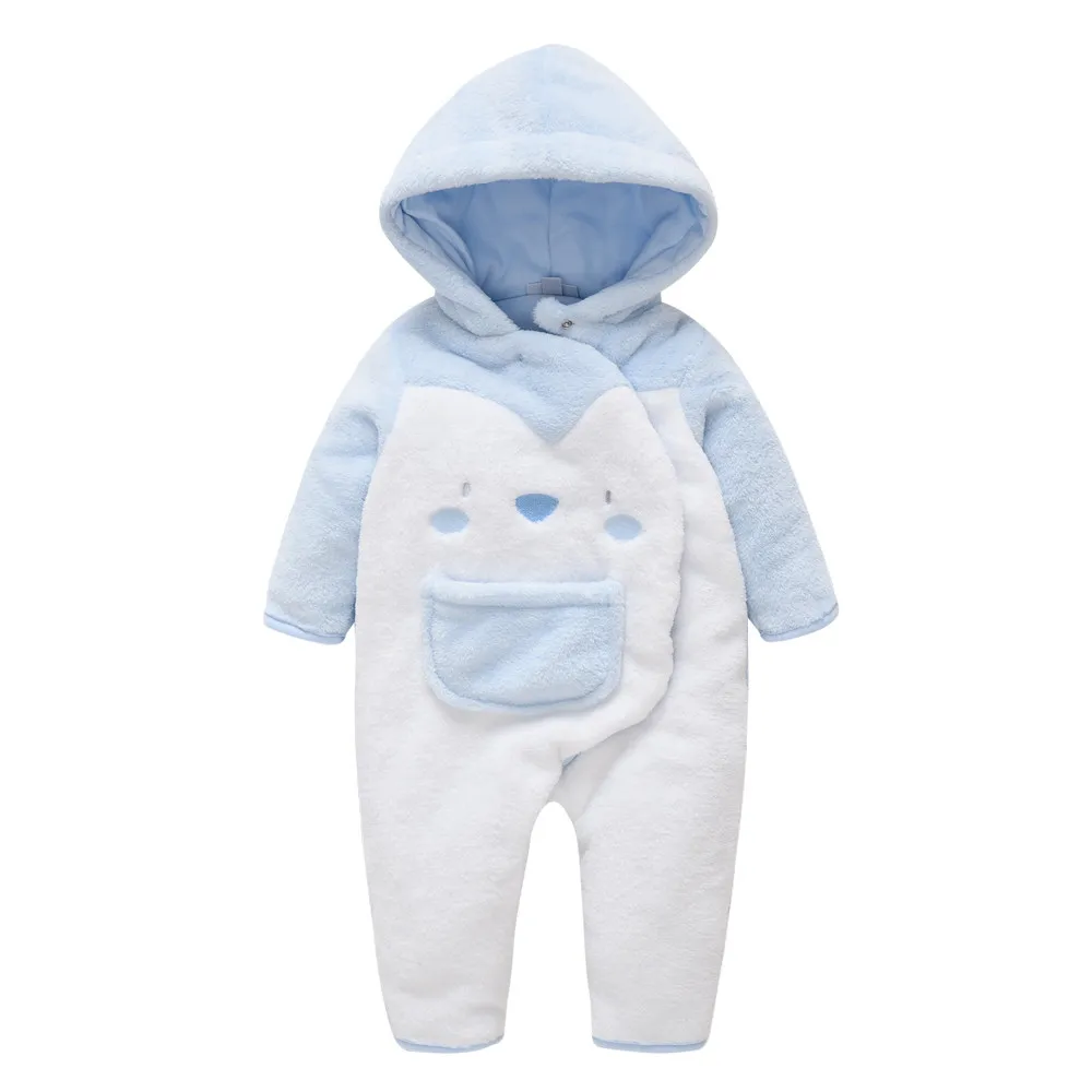 2023 Premature Baby Boy Girl Rompers 0-3 Months Long Sleeve Winer Warm Clothes Hooded Cotton Lovely Clothing