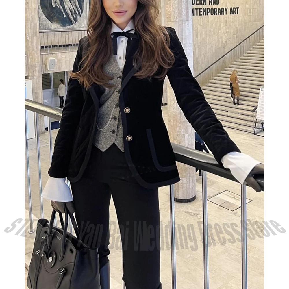 

Modish Design Slim Women's Suit Customized High Quality Formal Work Single Breasted Blazer Set Three Pieces(Jacket+Vest+Pants)