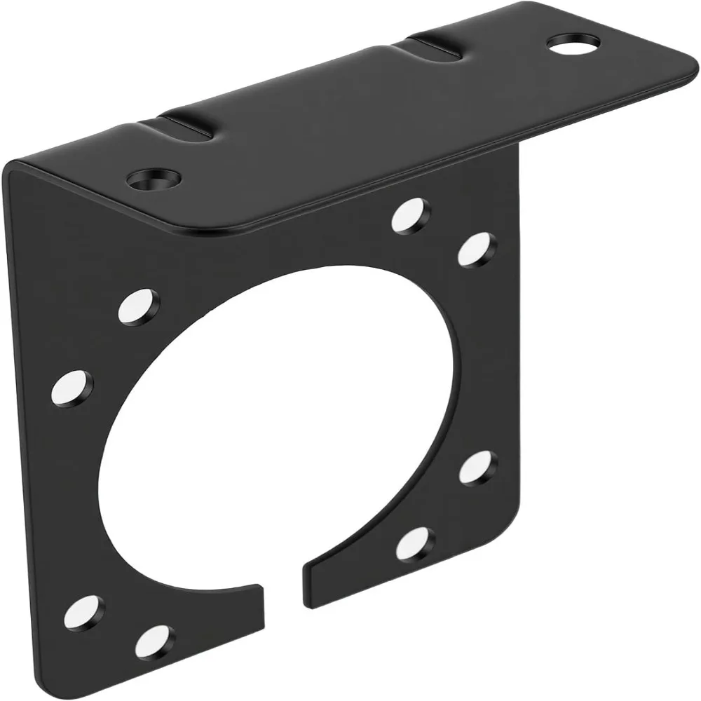 Iron Material Trailer Wiring Harness Mounting Bracket Rusty Proof Surface Finish 7 Way 7 Pin Socket Holder Vehicle-Side