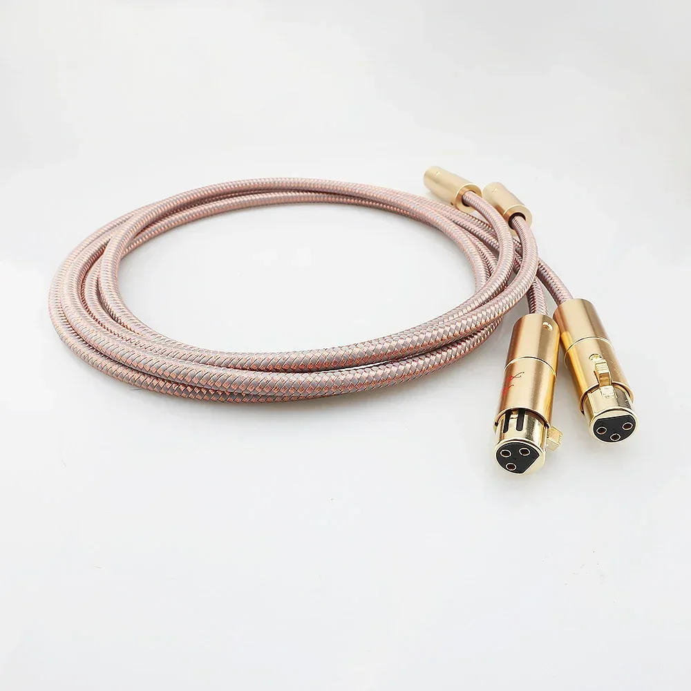 Pair High Quality Hifi XLR Cable Accuphase 40th Anniversary Edition Interconnect Audio Male to Female Gold plated plug