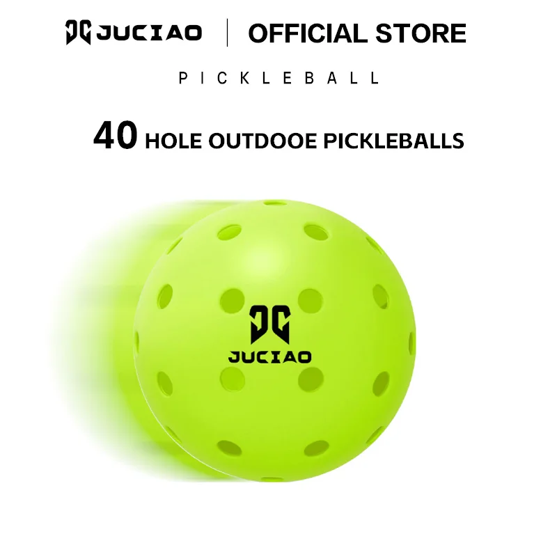 Juciao Competition Ball 40 Hole Outdoor Pickleball Balls Lime Green Pickleballs High Bounce True Flight, trwałe