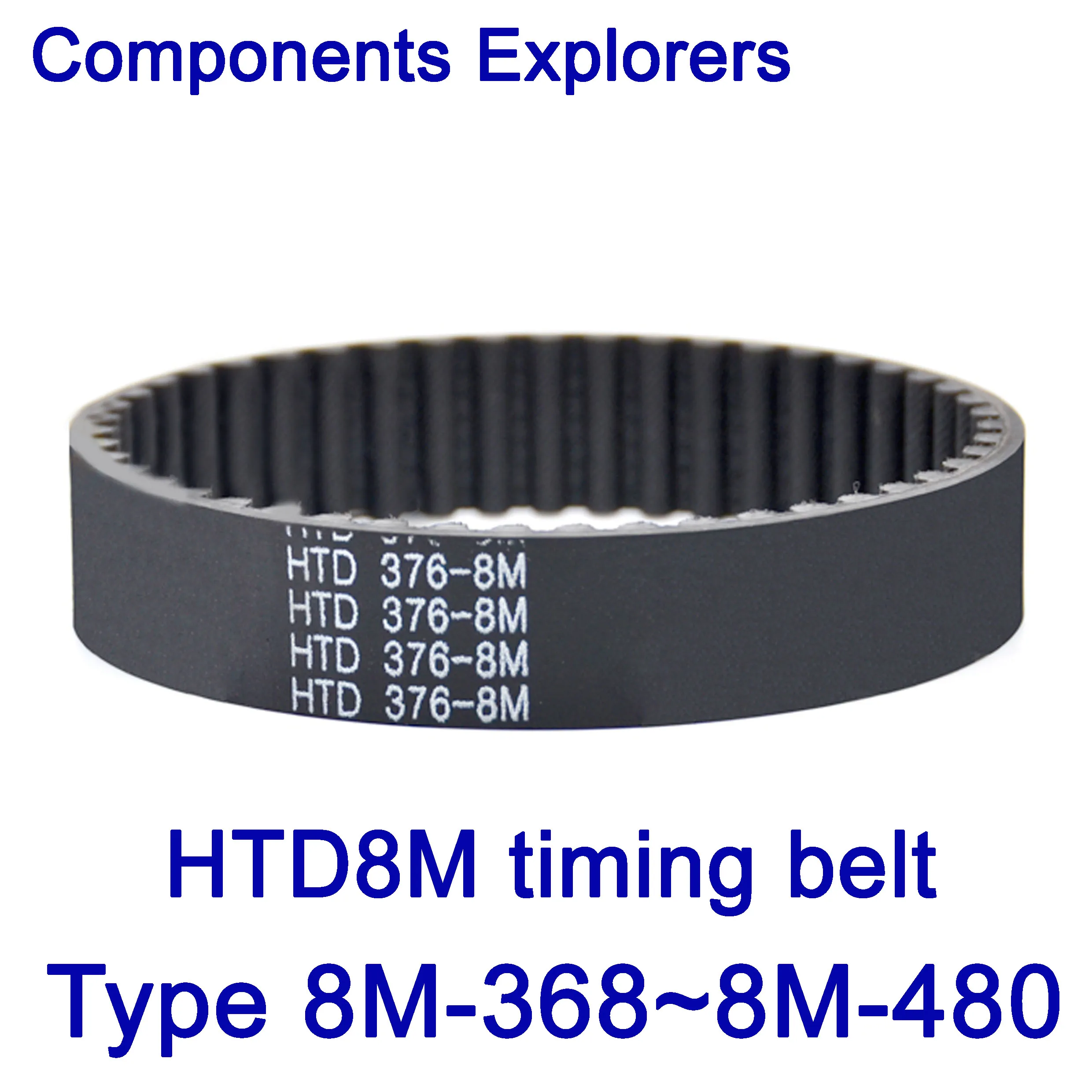 

HTD-8M Closed Loop Rubber Belts synchronous belt width 10/15/20/25mm HTD8M-368/376/384/400 /416/424/432/440/448/480