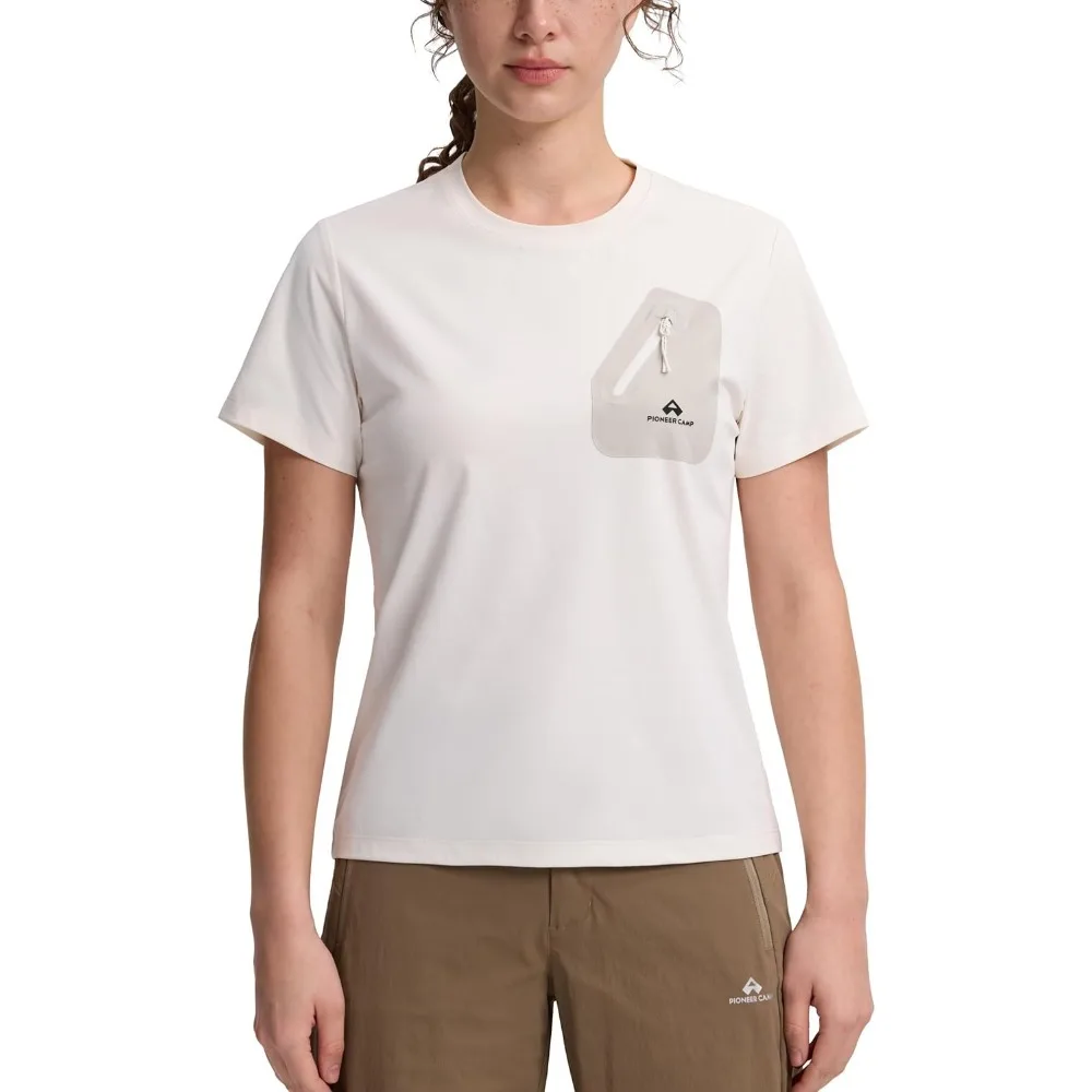 

Pinoneer Camp Quick Dry Hiking Shirts Women - No Static Loose Fit Short Sleeves Workout Tops for Gym,Yoga,Running