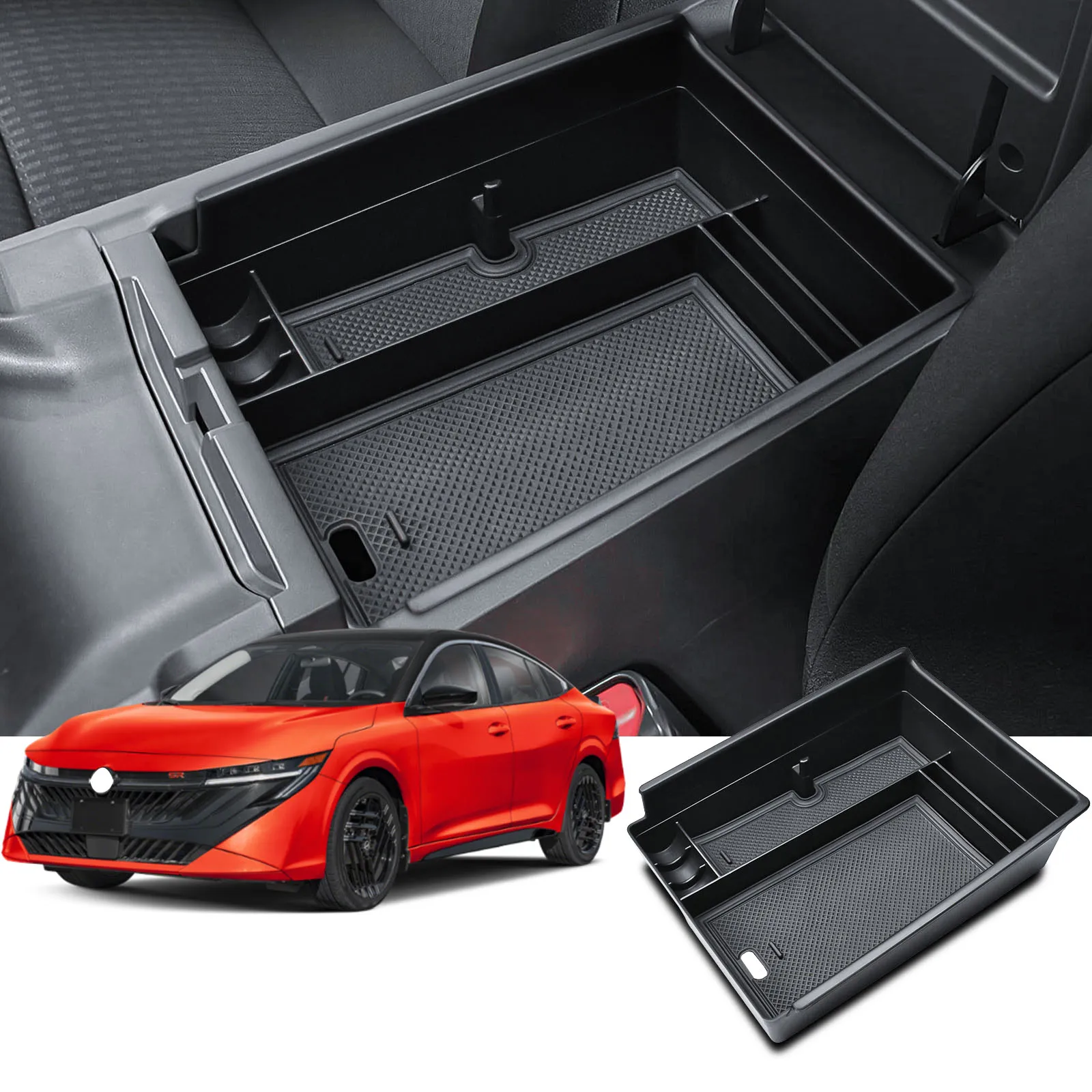 Organizador de Consola Central para Nissan Sentra S/SV/SR/SL 2026, Accesorios de Almacenamiento Interior, Caja de Almacenamiento Secundaria para Reposabrazos