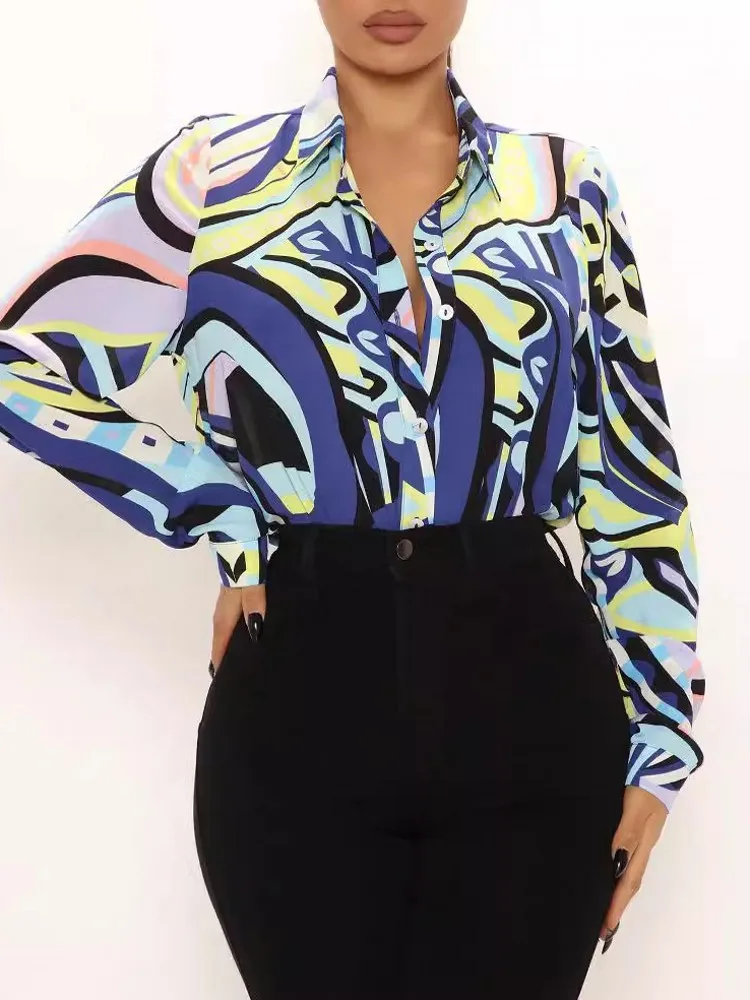 بلوزات نسائية 2025 بلوزة صيفية وخريفية بأكمام طويلة بلوزة نسائية قميص مكتب أنيق للعمل بلوزات علوية Mujer De Moda