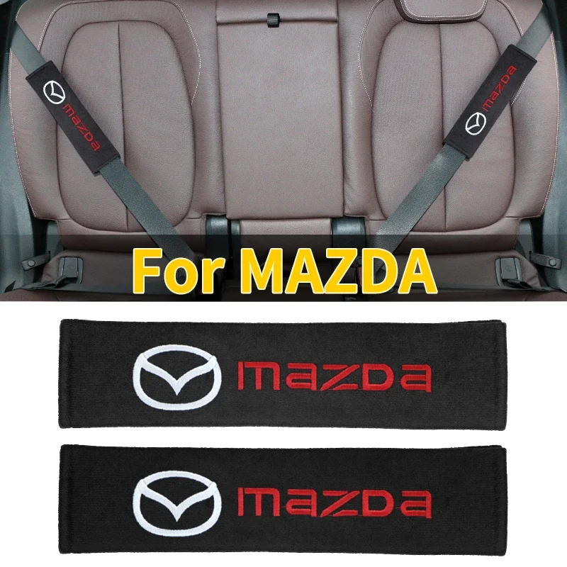 2PCS Car Seat Shoulder Strap Pad Cushion Cover For Mazda 2 3 6 Atenza Axela Demio CX-5 CX5 CX-3 CX7 CX-9 2017 2018 2019 2021