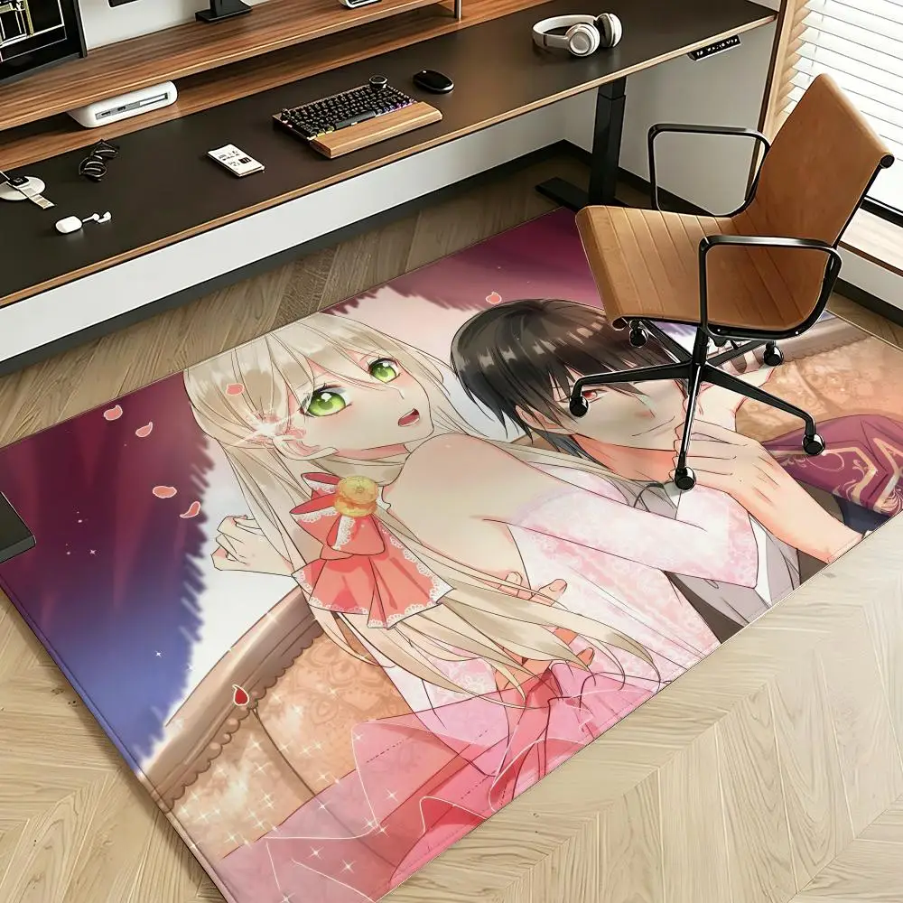 Anime T-The President is a Maid Floor Mat Soft Flannel Floor Mat  Suitable for Entryways, Living Rooms, Bedrooms, and Bathrooms