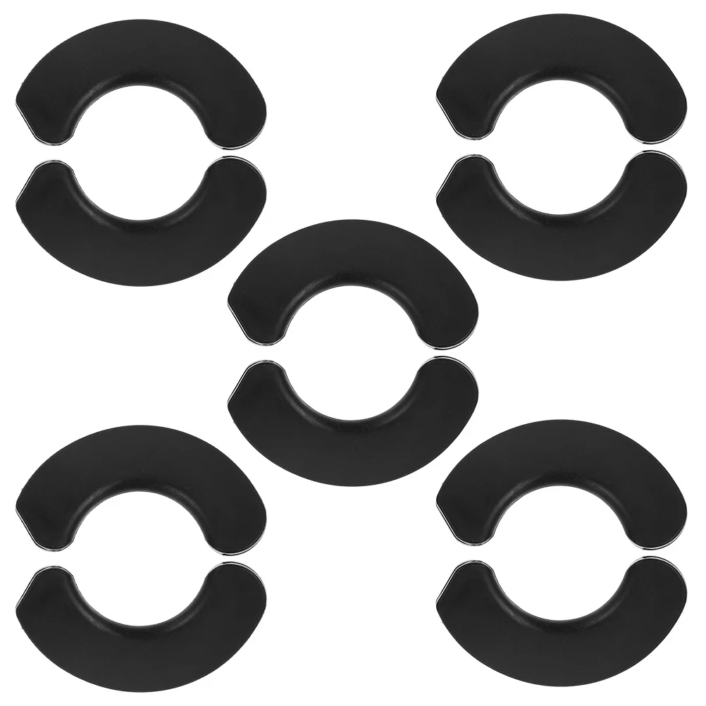 

10Pcs Dumbbell Pads Moon Shape Plastic Cushions for Weightlifting Equipment Long-Lasting Non-Slip Fitness Tool Accessory