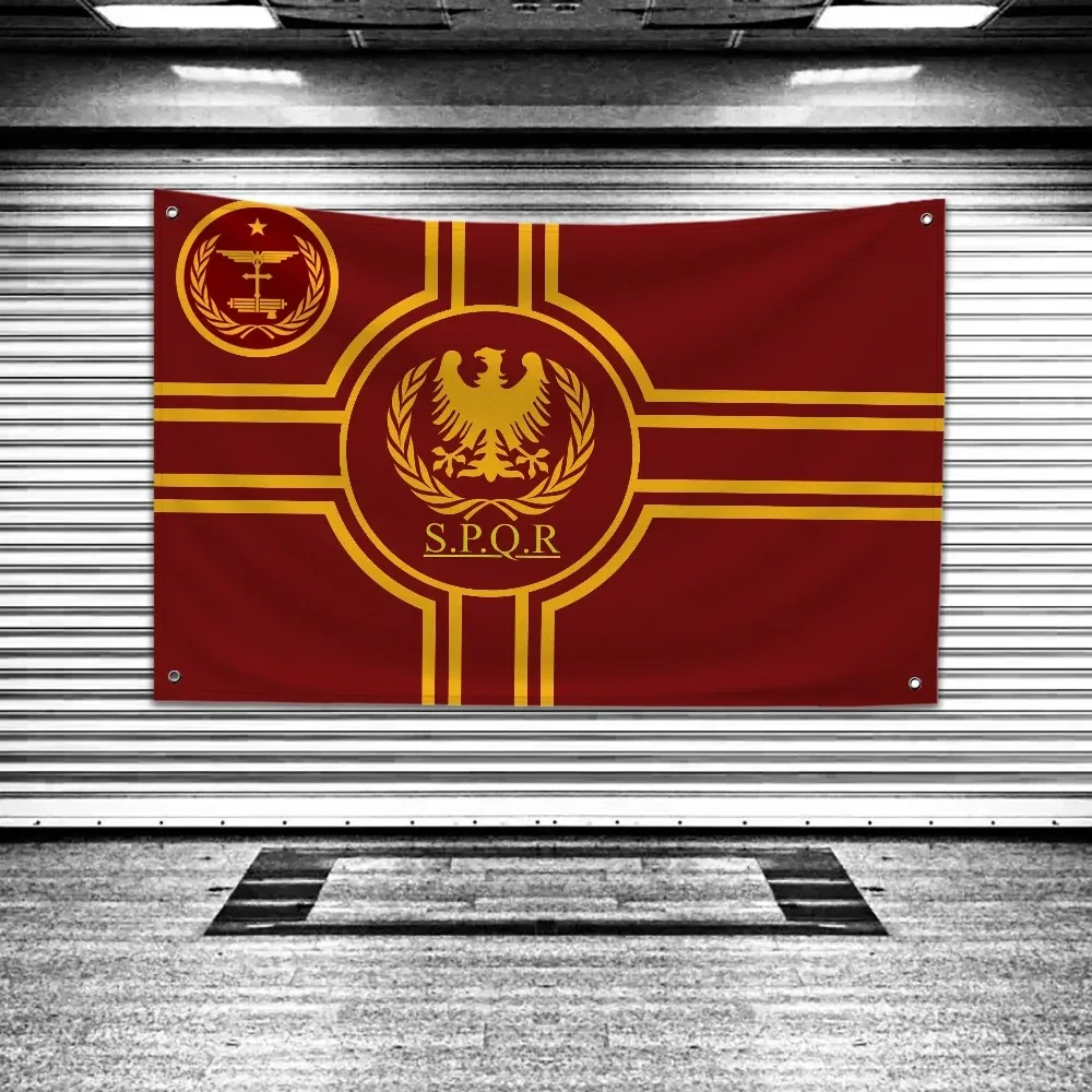 حديقة العلم غرفة المرآب الديكور شنقا العلم نسيج الجدار الديكور نسيج الإمبراطورية الرومانية القديمة غرفة نوم أثاث المنزل في الهواء الطلق