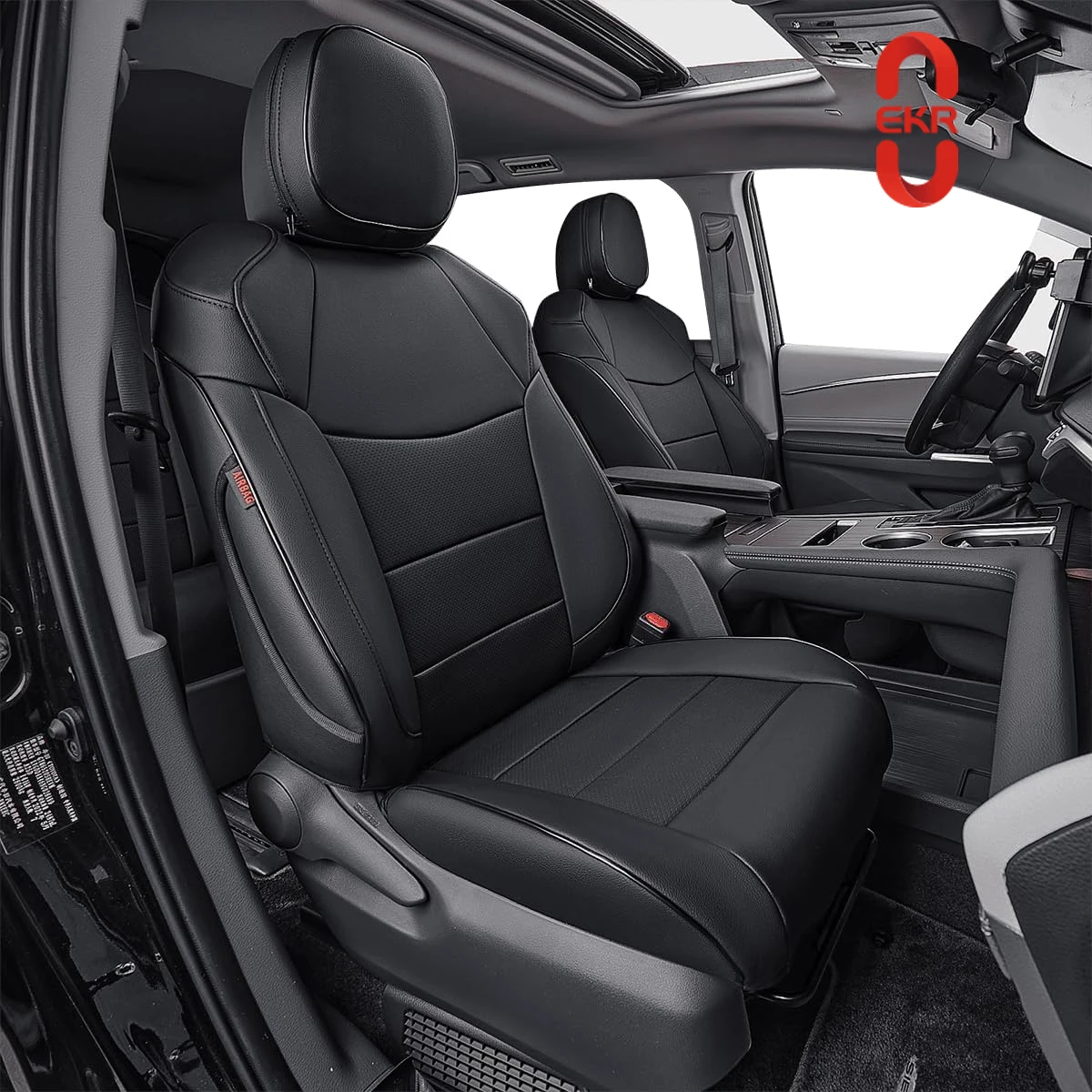 EKR Custom Fit Car Seat Covers for Toyota Sienna 2011-2026 SE/LE/XLE/Limited 8 Seats 2nd Row 4/2/4 Split Full Set Seat Protector