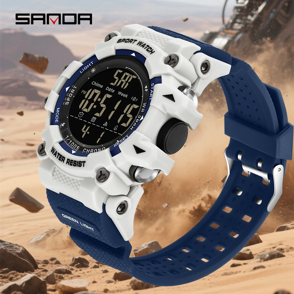 

SANDA New Fashion Student Electronic Watch with Multi functional Sports Timing and Waterproof for Men