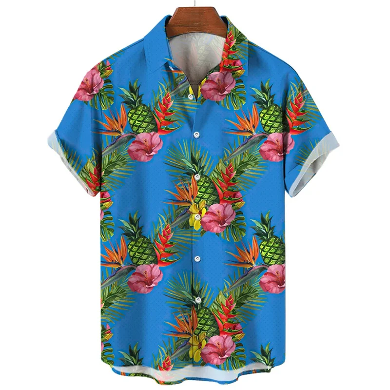 New 3D Fruits Pineapple Printing Shirts For Women Children Fashion Funny Short Shirts Summer Hawaiian Shirts & Blouses Men Tops