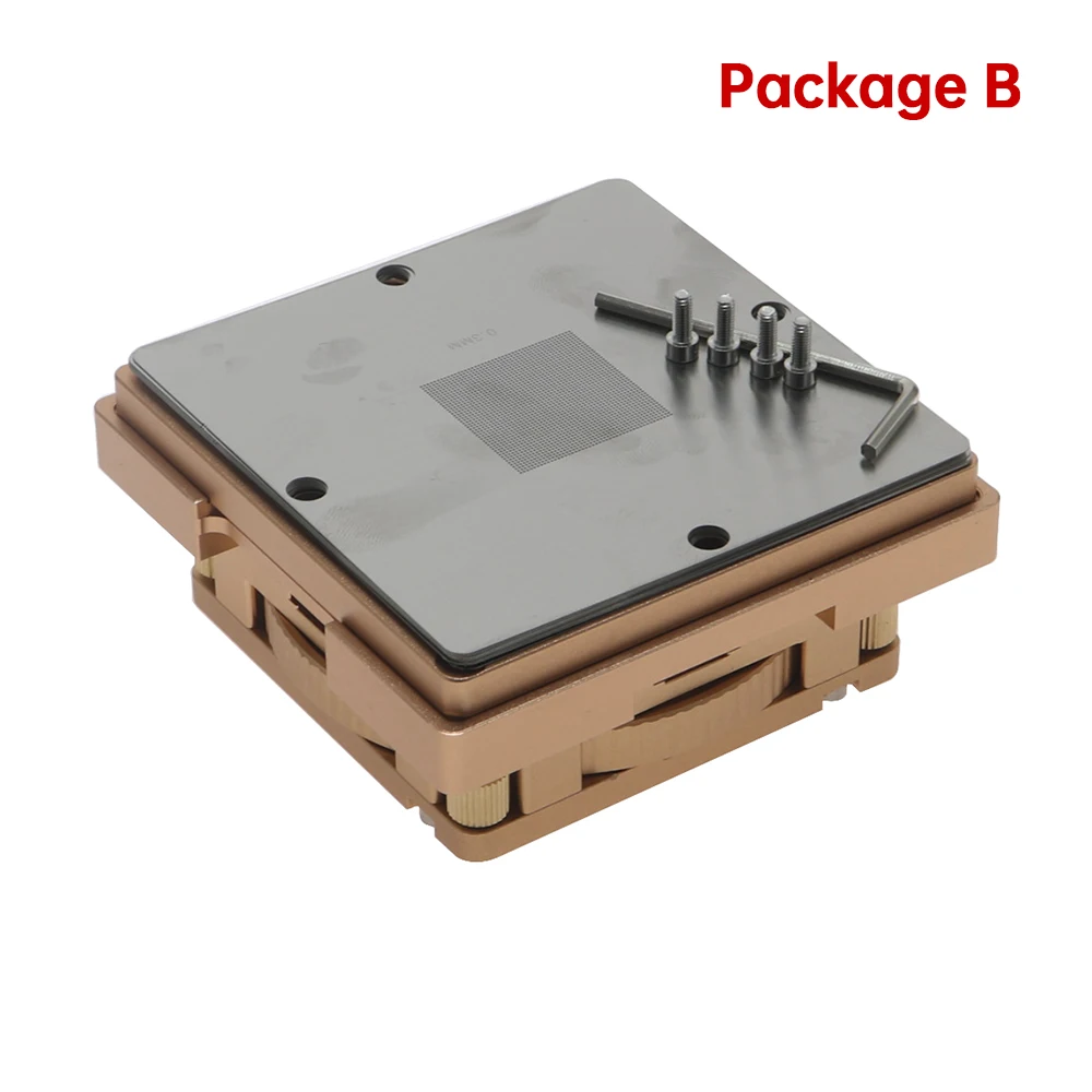 80mm/90mm Aluminiumlegierung BGA Reballing Station Kit 90*90mm BGA Reballing Station mit 10 Stück BGA Universal-Schablonen-Lötkugeln
