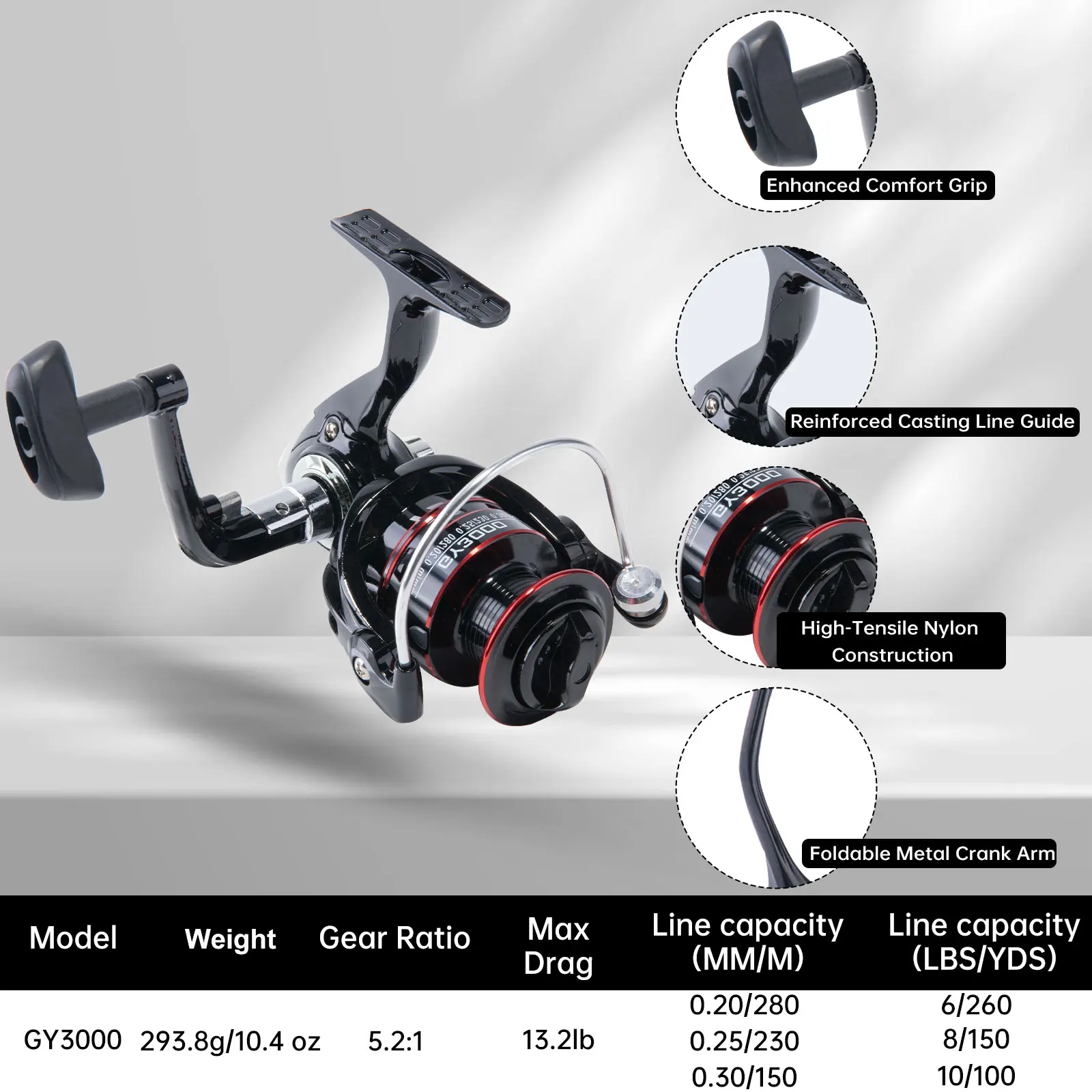 Goture Fishing Rods and Reels 6 Section Carbon Rod Spinning Reel Travel Fishing Rod Set with Full Kits Tackle Accessories