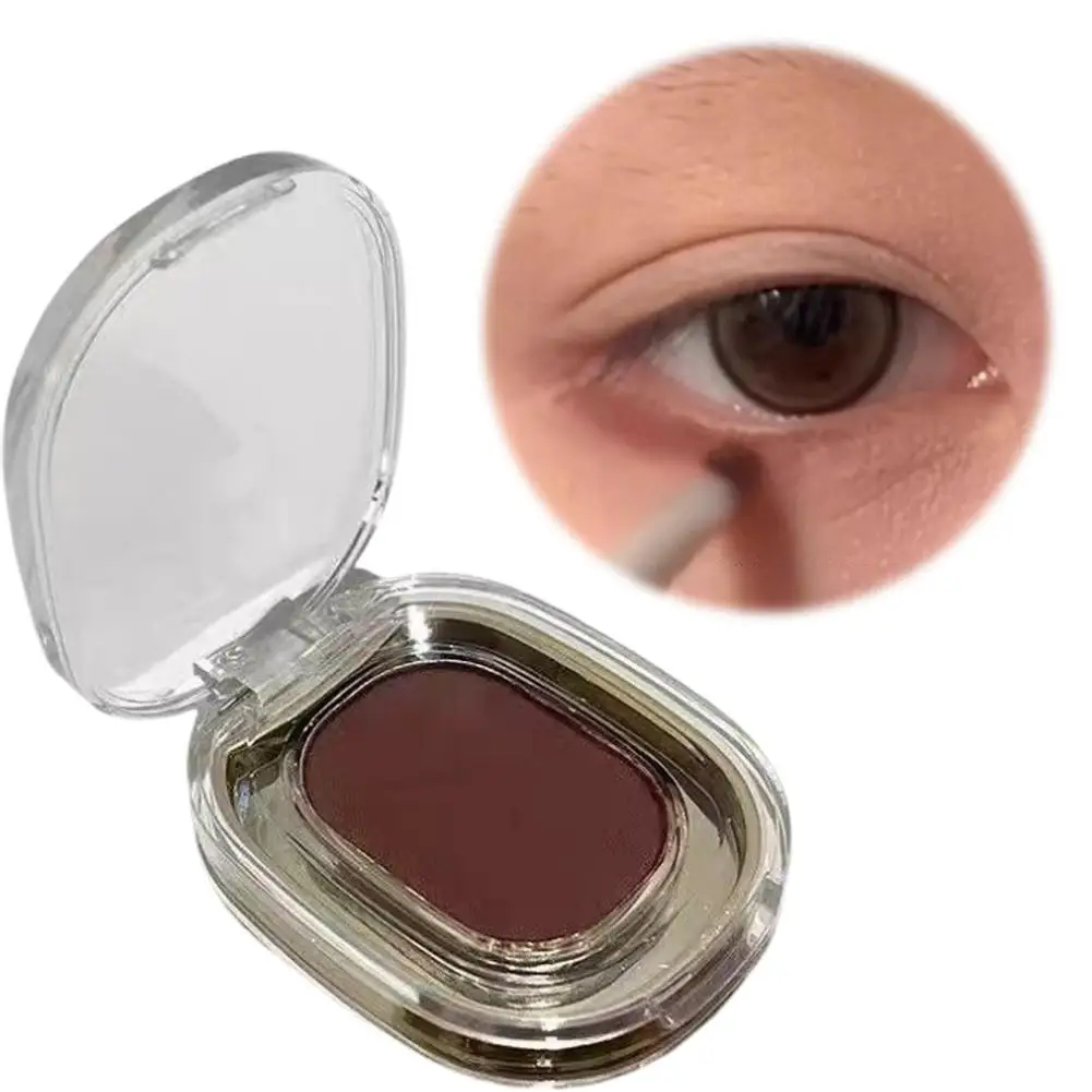 Paleta de sombras monocromáticas, delineador de ojos en polvo sedoso mate a prueba de agua, paleta de maquillaje chocolate para efecto de ojos de seda.