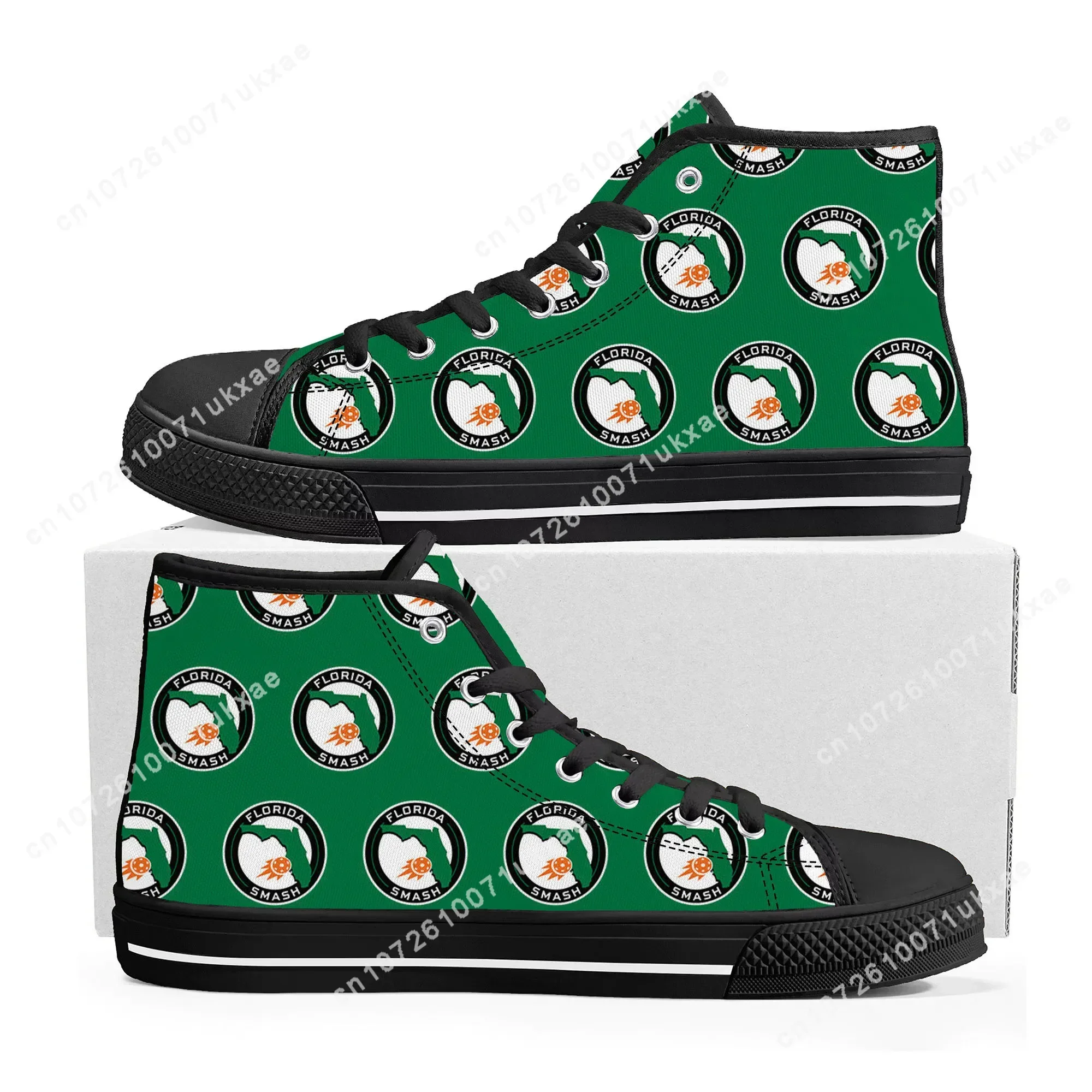 FLORIDA pickleball High Top Sneakers Mens Womens Teenager Canvas High Quality Sneaker Casual Custom Made Shoes Customize DIY