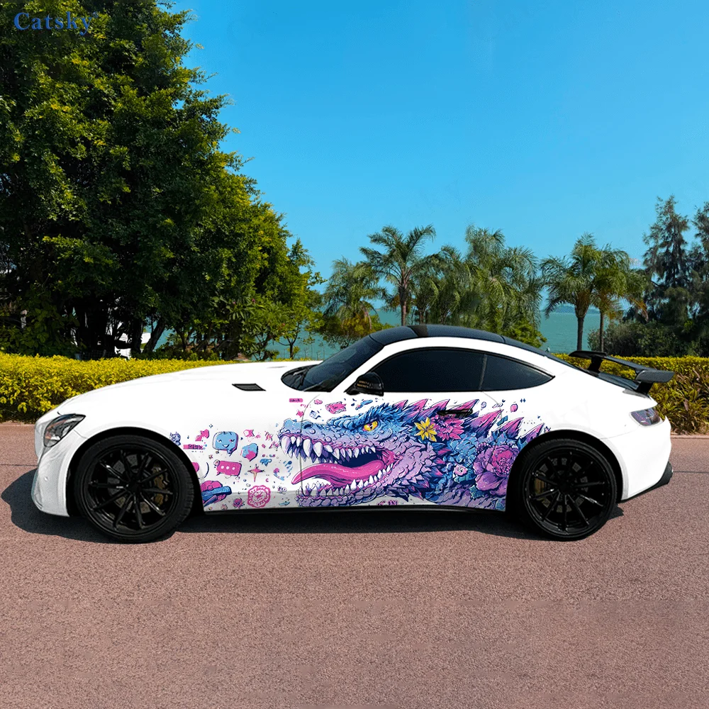 

Dragon Colorful Graffiti Car Vinyl Wraps Decal Self-adhesive PVC Sticker Suitable for Trucks SUV Decor Auto Accessories Gift